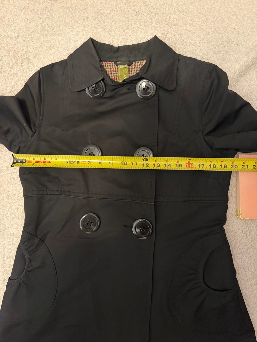 Soia & Kyo Black Double-Breasted Trench Coat - Picture 8 of 12